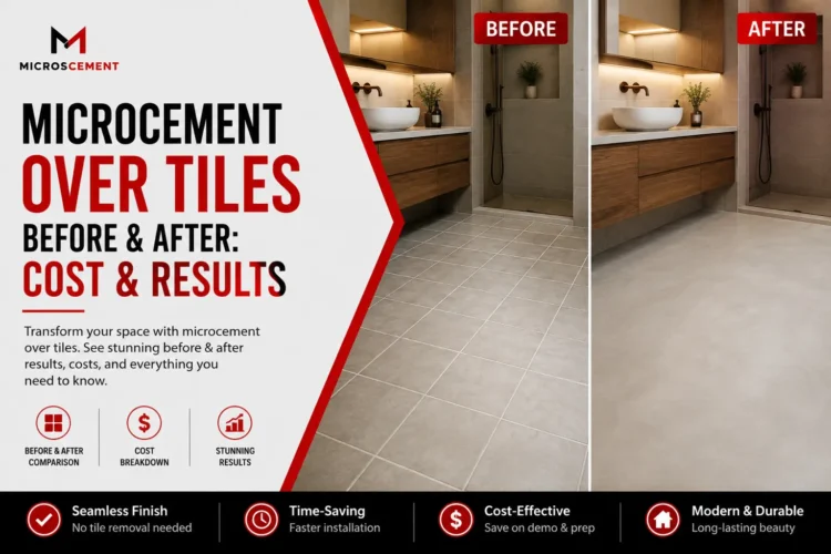 Microcement Over Tiles Before & After